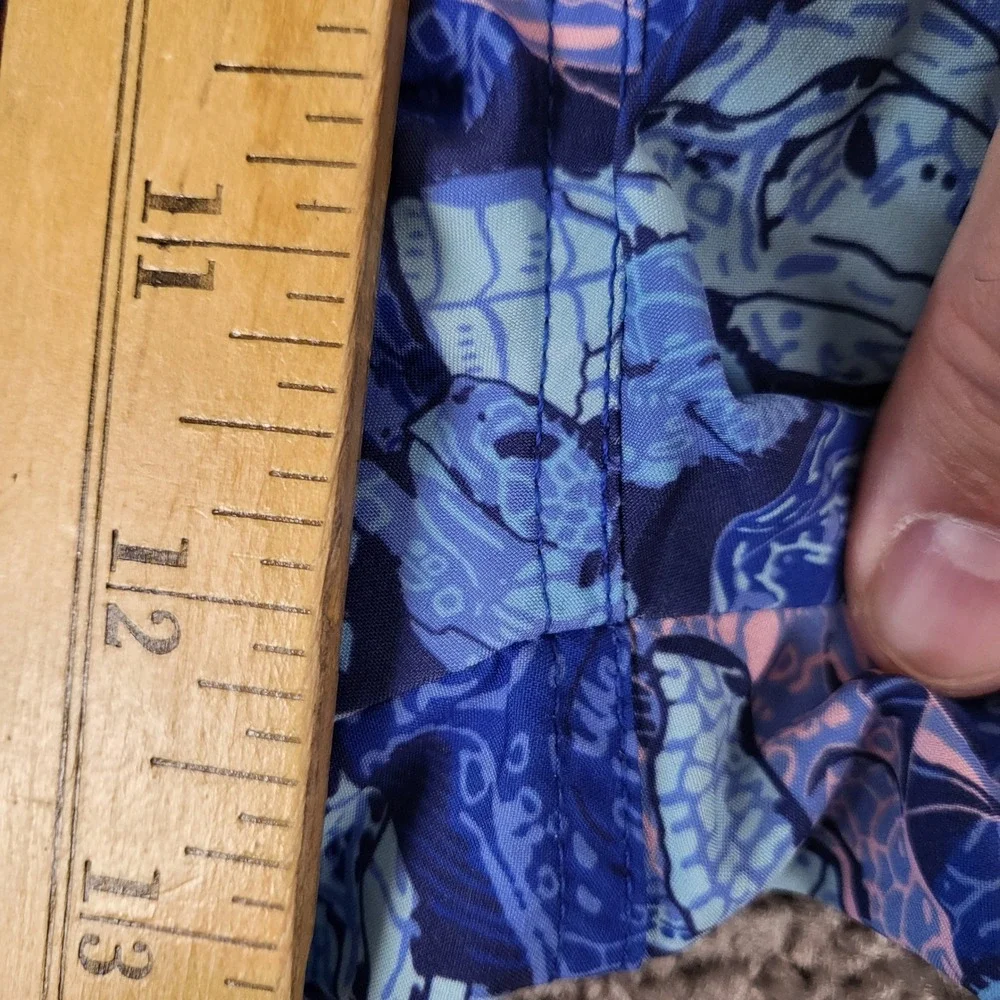 Peter Millar Swim Trunks Mens Medium Blue Sea Turtle MS21P17 Excellent Mosaic